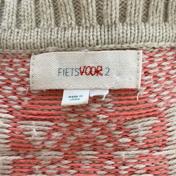 Anthropologie Fiets Voor 2 Orange Mott Sweater S - Picture 7 of 8